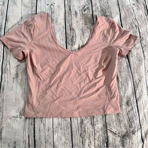 Lululemon Align Scoop Neck Pink Tee Size 8/10